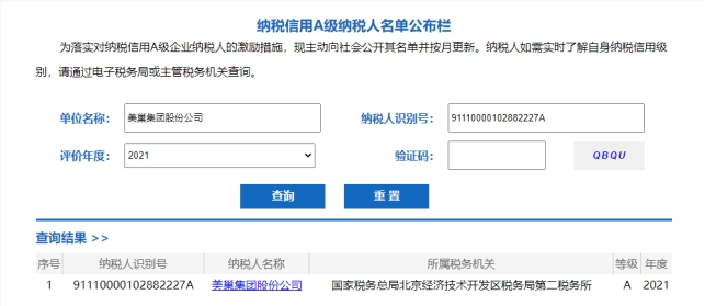 以誠信鑄品牌，美巢集團股份公司連續(xù)15年獲評納稅信用A級企業(yè)